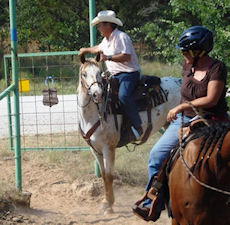 TTC 06/2011 at LBJ Grasslands - Rider and horse opening gate obstacle