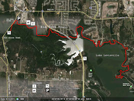 Lake Lewisville Elm Fork trail map