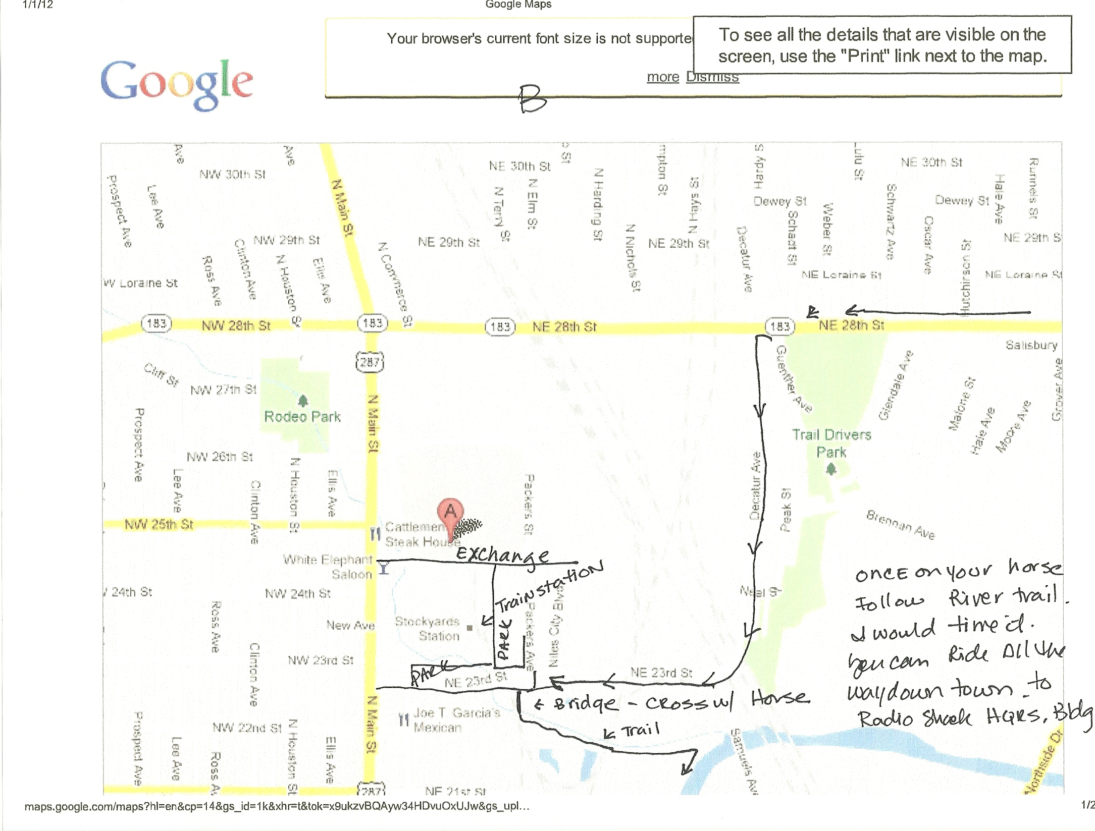 Fort Worth Stockyards Map