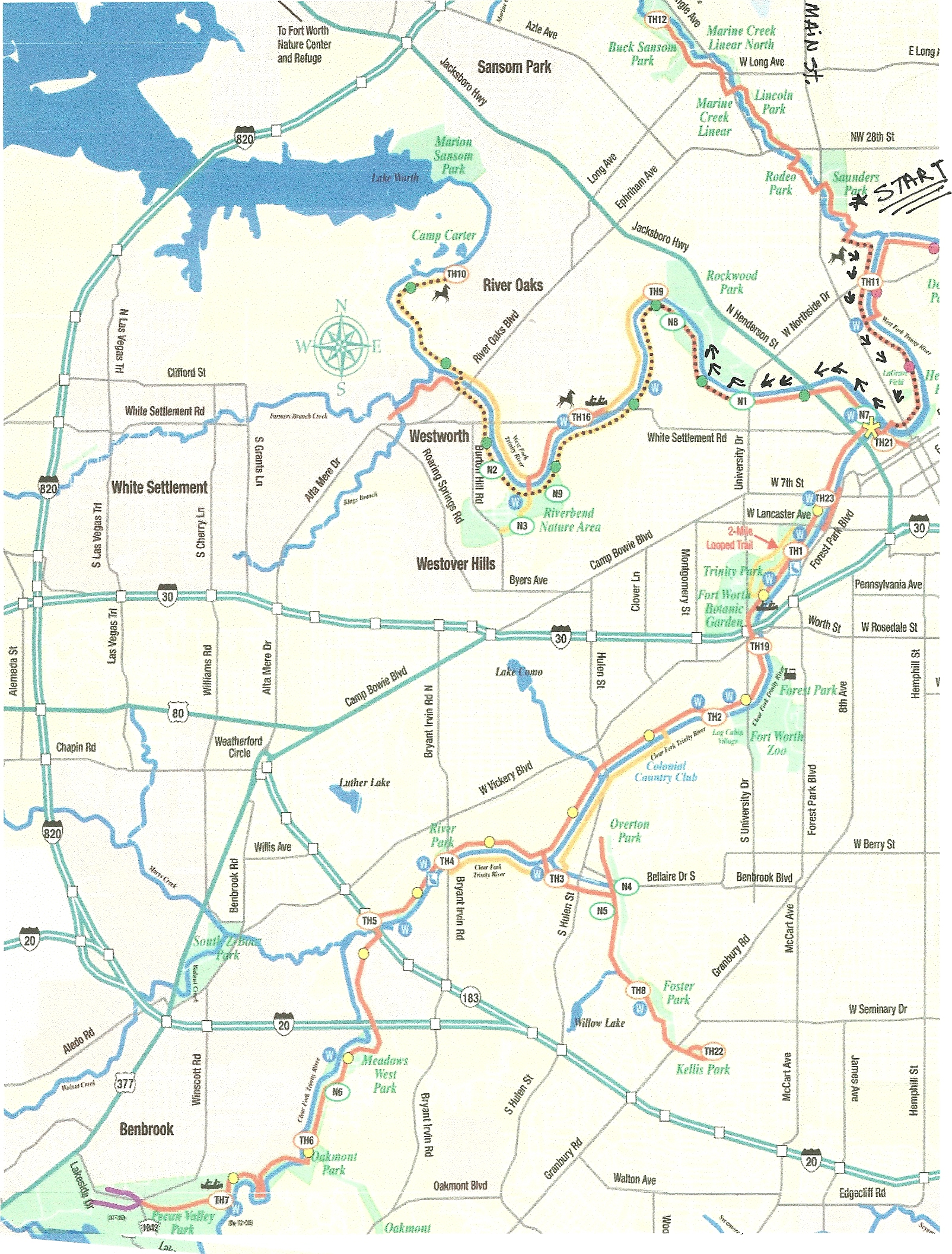 Trinity Trails Map